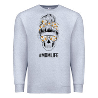 Heather Grey Daisy Mom Skull Premium Sweatshirt - Bettercallsaul