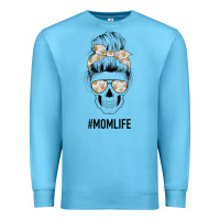 Ocean Blue Daisy Mom Skull Premium Sweatshirt - Bettercallsaul