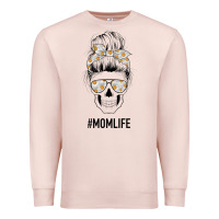 Pale Pink Daisy Mom Skull Premium Sweatshirt - Bettercallsaul
