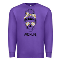 Purple Daisy Mom Skull Premium Sweatshirt - Bettercallsaul