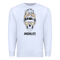 White Daisy Mom Skull Premium Sweatshirt - Bettercallsaul