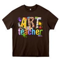 Chocolate Brown art teacher Heavy Core Tee - texasbilliewilder