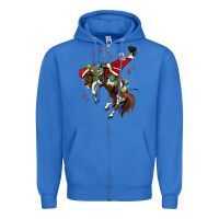 True Royal christmas cowboy santa Zipper Hoodie - MaliasSmallBusiness