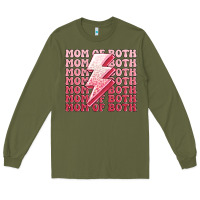 Army Green mom of both girls Long Sleeve Tee - MaliasSmallBusiness