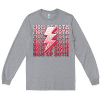 Heather Grey mom of both girls Long Sleeve Tee - MaliasSmallBusiness