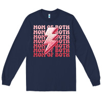 Navy mom of both girls Long Sleeve Tee - MaliasSmallBusiness