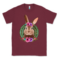 Burgundy western leopard and flowers easter bunny Classic Tee - Jasminsmagicworld