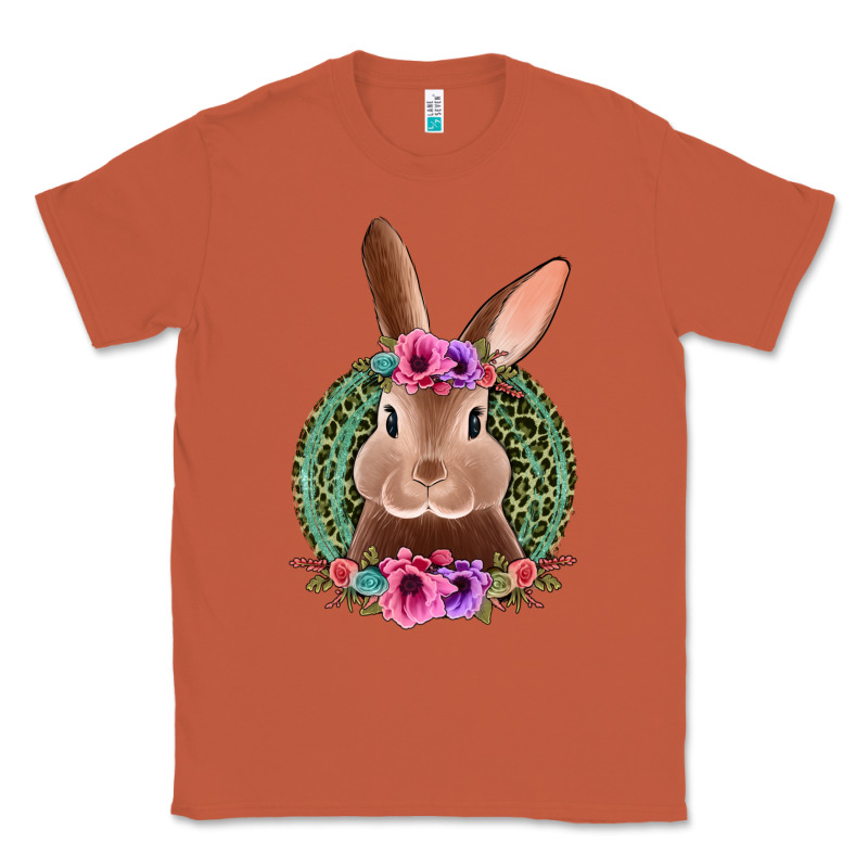 Western Leopard And Flowers Easter Bunny Classic Tee by Jasminsmagicworld | Teevron