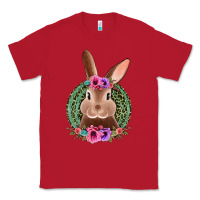 Red western leopard and flowers easter bunny Classic Tee - Jasminsmagicworld