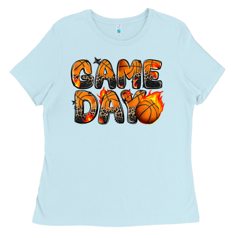 Game Day Basketball Leopard Ladies Tee by Zillion Design Studio | Teevron