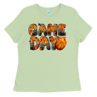 Matcha game day basketball leopard Ladies Tee - Zillion Design Studio