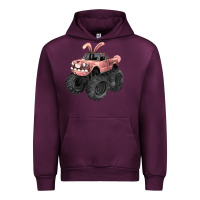 Mauve Wine Easter monster truck Easter Day Urban Hoodie - HowdyJamesFarm