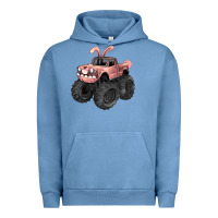 Pigment Pebble Blue Easter monster truck Easter Day Urban Hoodie - HowdyJamesFarm