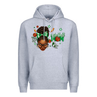Afro Messy Bun Full Face Basketball Mom Premium Hoodie | Teevron
