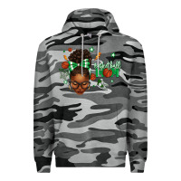 Slate Camo Afro Messy Bun Full Face Basketball Mom Premium Hoodie - texasbilliewilder