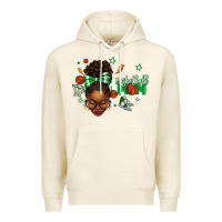Tofu Afro Messy Bun Full Face Basketball Mom Premium Hoodie - texasbilliewilder