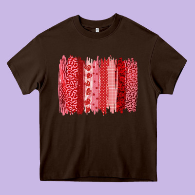 Valentine's Day Brushstroke Heavy Core Tee Designed By Ranaportraitstore