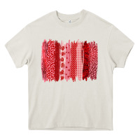 Cream valentine's day brushstroke Heavy Core Tee - RanaPortraitStore