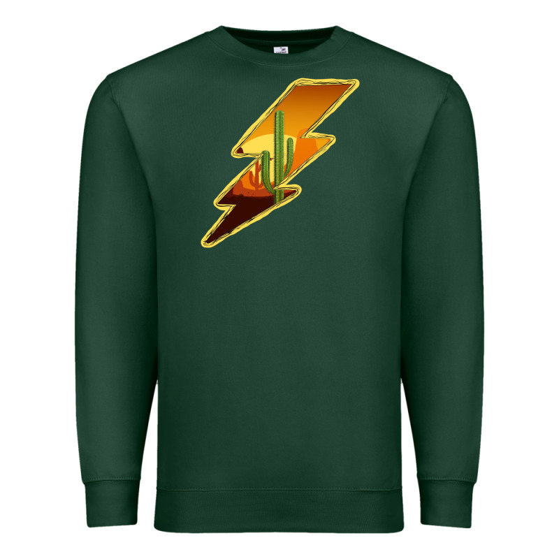 Cactus Sunset Lightning Premium Sweatshirt by Bettercallsaul | Teevron