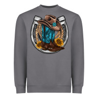 Storm western horseshoe boots hat rope sunflower Heavyweight Sweatshirt - AdoDesignShop