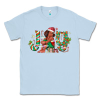 Dusty Blue Joy Girl Black Classic Tee - CowhideDigitalArt
