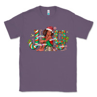 Lavender Joy Girl Black Classic Tee - CowhideDigitalArt