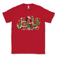 Red Joy Girl Black Classic Tee - CowhideDigitalArt