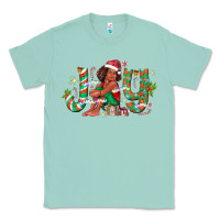Seafoam Joy Girl Black Classic Tee - CowhideDigitalArt