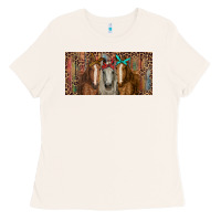Bone Horses with serape and leopard Ladies Tee - RanaPortraitStore