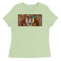 Matcha Horses with serape and leopard Ladies Tee - RanaPortraitStore