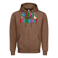 Chestnut merry and pregnant Zipper Hoodie - MaliasSmallBusiness