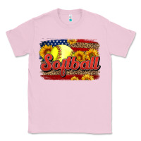 Bubblegum Pink Western American Flag Softball Classic Tee - LillyAllenDesigns