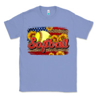 Western American Flag Softball Classic Tee | Teevron