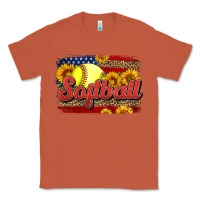 Copper Western American Flag Softball Classic Tee - LillyAllenDesigns