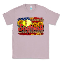 Lilac Western American Flag Softball Classic Tee - LillyAllenDesigns