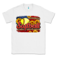 White Western American Flag Softball Classic Tee - LillyAllenDesigns