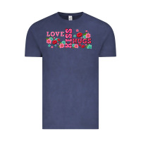 Vintage Denim floral love and kiss Vintage Tee - AdoDesignShop