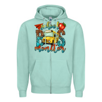 Seafoam school bus monitor Zipper Hoodie - NancyCooperArtShop
