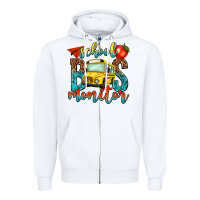 White school bus monitor Zipper Hoodie - NancyCooperArtShop