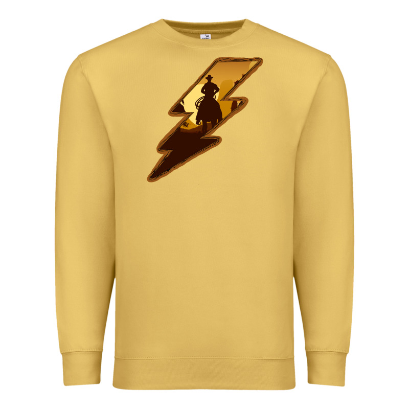 Cowboy Sunset Lightning Premium Sweatshirt by Bettercallsaul | Teevron
