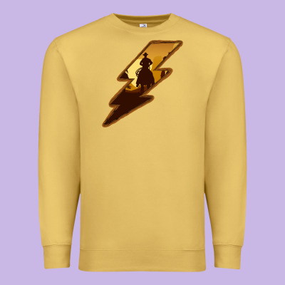 Cowboy Sunset Lightning Premium Sweatshirt Designed By Bettercallsaul