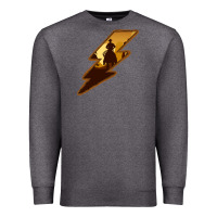 Charcoal Heather Cowboy Sunset Lightning Premium Sweatshirt - Bettercallsaul