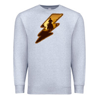 Heather Grey Cowboy Sunset Lightning Premium Sweatshirt - Bettercallsaul