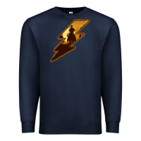 Navy Cowboy Sunset Lightning Premium Sweatshirt - Bettercallsaul