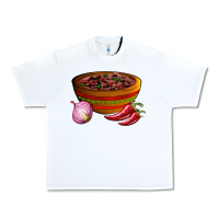White chilli con carne Urban Heavy Tee - AdoDesignShop