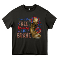 Asphalt home of the free because of the brave Heavy Core Tee - Zillion Design Studio