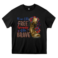 Black home of the free because of the brave Heavy Core Tee - Zillion Design Studio