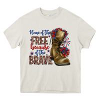 Home Of The Free Because Of The Brave Heavy Core Tee | Teevron
