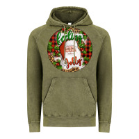 Vintage Olive Christmas feeling jolly santa Vintage Hoodie - Artiststas