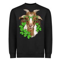 Black st patricks goat with glasses Heavyweight Sweatshirt - Artiststas